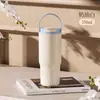 Taza termo personalizada de gran capacidad con revestimiento cerámico, taza de agua gigante de acero inoxidable para coche con un toque lujoso y de alta gama