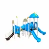 Resbaladilla combinada exterior para niños, equipo de juegos grande, juego de atracciones de resbaladilla de plástico para jardines de infancia, áreas residenciales y parques