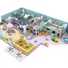 Equipamentos para parque de diversões indoor, escorregadores combinados grandes e pequenos, área de brinquedos macios, equipamentos de playground temáticos para crianças