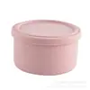 Lonchera de Silicona, Caja Redonda para Conservar Frutas de Picnic de Grado Alimenticio, Portátil para Trabajadores de Oficina