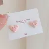 Pendientes plateados Plata Cuadrado Graffiti Gato Lindo para Mujer Aguja de Plata Pequeños de Alta Gama Estrella de Cinco Puntas Mariposa Pendientes