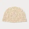 Gorro de Lana Tejido a Mano Fino de Primavera y Otoño Transfronterizo, Turbante Hueco Transpirable para Mujer, Gorro de Lana Fino Transpirable de Primavera y Otoño