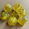 Set de 7 Piezas Dados Bicolor Poliédricos Juego de Mesa Set Cielo Estrellado Brillante Juego de Mesa Juego de Cartas Combinación Transfronteriza de Dados