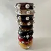 Pulsera de Madera Geométrica Multifacética Estilo Étnico Retro Transfronterizo Yongge Jewelry con Perlas de Imitación Incrustadas Diseñadas
