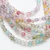 Cuentas de criolita transparentes de 8 mm, colores mezclados, superficie lisa, cuentas redondas, accesorios para joyería DIY, accesorios para bolsos de cuentas, pulseras, materiales de accesorios