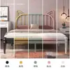 Cama moderna simple de hierro forjado 1.2m para apartamentos de alquiler, cama individual para uso doméstico, cama doble estilo ins con orejas de gato, popular en línea 1.5m