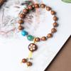 Pulseira Barbie Sândalo Estilo Múltiplo Requintado DIY Acessórios Lótus Pixiu Pulseira de Círculo Único para Homens e Mulheres