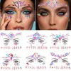 Pegatinas Faciales Populares de EDM Transfronterizas, Pegatinas para Uñas, Pegatinas de Diamantes Dos en Uno, Pegatinas para Cejas, Accesorios Faciales de Mascarada