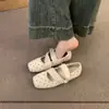 Aumento de altura oculto! Sapatos Mary Jane quadrados de bolinhas retrô coreanos, sapatilhas de corte baixo, sapatos femininos franceses para o início do outono