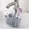 Cesta de drenaje para fregadero de cocina, bolsa colgante, soporte para esponja de grifo, organizador de fregadero para lavar platos y verduras, cesta colgante de almacenamiento sin perforación