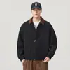 Nova Jaqueta de Algodão Lavado com Gola Reversível Estilo Americano Tendência Vintage para Homens, Caimento Solto Versátil para o Dia a Dia, Atacado