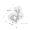 Suporte de vela de coelho de amor de epóxi de cristal DIY Decoração de base de vela de coelho de Páscoa Molde de silicone atacado