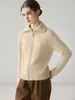 Cárdigan de punto trenzado grueso 100% cachemir con un estilo vintage 'old money', con cremallera, perfecto para otoño e invierno, que ofrece calidez, suavidad y un aspecto sofisticado.