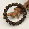 Pulsera Tallada Preciosa con Alto Contenido de Aceite y Grado Resistente al Agua, Anillo de Estilo Liso Unisex con Forma Natural de Cuentas de Madera Antigua, Pulsera Coleccionable, Hilo de Cuentas Budistas