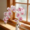 Tacto Realista, Sensación Húmeda, Orquídea Phalaenopsis Grande, Flor Artificial Estilo Ins, Fabricante, Decoración del Hogar, Venta al por Mayor de Bodas Transfronteriza, Flor Artificial