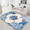 Alfombra de Terciopelo de Cristal Mármol Degradado para Sala de Estar y Dormitorio, Alfombrilla Antideslizante Absorbente de Agua para Suelo, Alfombrilla para Sofá y Mesa de Café