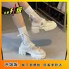 Mocassins Femininos 2026 Verão Novo Estilo Britânico Francês Solado Grosso Com Saias Salto Grosso Mary Janes Sapatos Pequenos de Couro