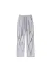 Calças Pleated de Seda de Gelo de Secagem Rápida para Homens, Calças Paracaidistas Largas de Verão Estilo Americano, Calças Longas Casuais de Perna Larga, Roupa Casual Versátil