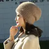 Novo chapéu de tricô de lã outono e inverno para mulheres, quente e grosso, com proteção para as orelhas, moderno e versátil, faz o rosto parecer menor, chapéu slouchy