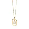 Artículo de Moda Caliente Transfronterizo: Collar con Alfabeto de 26 Letras con Colgante Incrustado de Circonita, Diseño Exquisito, Accesorio de Cadena para Clavícula Personalizado