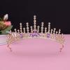 2025 Nuevos Accesorios para el Cabello de Novia Corona de Princesa de Cristal Europea y Americana Accesorios para el Cabello de Alta Gama Tocado de Boda para Cumpleaños