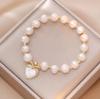 Pulseira Feminina Estilo Japonês-Coreano Moda Dongdaemun Pulseira de Pérola de Água Doce Amor Pulseira de Design Elegante Celebridade da Internet para Mulheres
