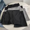 Pantalones Acampanados Gruesos de Capa de Aire Grises Pantalones Largos Otoño e Invierno 2025 Cintura Alta Drapeados Slim Extendidos Altos Hasta el Piso