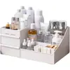 Caja de Almacenamiento de Cosméticos Tipo Cajón Escritorio de Dormitorio Productos para el Cuidado de la Piel Tocador de Escritorio Estante de Almacenamiento para Mascarillas y Labiales Papelería