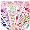 Pegatinas Hechas a Mano para Niños, Pegatinas de Diamantes, Pegatinas Brillantes de Diamantes, Pegatinas de Acrílico de Cristal, Pegatinas Educativas, Pegatinas de Corazón, Estéreo