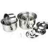 Copos e Bacias para Temperos Não Magnéticos Atacado, Bacias para Bater Ovos para Uso Doméstico, Multiuso com Tampas para Restaurantes e Cantinas, Copos para Temperos, Copos para Ensopados com Tampas