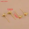 Fábrica en stock directa pendientes esféricos con aro colgante pendientes de bola redonda combinación de caja accesorios joyería diy