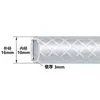 Tubo macio de silicone trançado, grau alimentício, transparente, resistente a altas temperaturas, conduíte de silicone trançado internamente, tubo de água de malha transparente