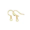 Gancho de Orelha Acessórios para Joias DIY Brincos Brincos Banhados a Ouro Real 18K com Pedras Gancho de Orelha Grande Banhado a Ouro Branco 14K Personalização de Gancho de Orelha