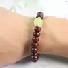 Pulsera de Sándalo de Arena Roja Natural con Cuentas de Ábaco Pulsera Creativa de Nuevo Estilo Chino Tendencia Nacional Joyería de Madera para Mano de Pareja Hombre y Mujer Cuentas de Buda