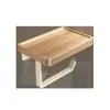 Caja de Pañuelos de Baño de Nogal Portarrollos de Papel Higiénico, Soporte para Teléfono de Baño Montado en Pared sin Taladro