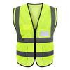 Chaleco Reflectante de Malla Transpirable Amarillo de Seguridad para Sitio de Construcción Ropa Reflectante Multibolsillos Chaleco Reflectante Estampado