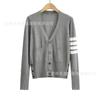 Cardigan de Punto para Mujer con Tres Rayas Tb, Suéter de Moda con Bolsillo, Chaqueta de Manga Larga, Venta al por Mayor