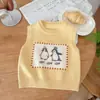 Ropa nueva para niños: chaleco de punto para niños, estilo coreano pingüino de dibujos animados para bebé, chaleco suéter sin mangas para niños de primavera y otoño