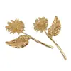 Brincos Pétala de Margarida Folha Barroco Vintage Retro Europeu e Americano Exagerado Tridimensional Flor Brincos de Indústria Pesada para Mulheres