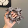 Elástico de Cabelo com Laço de Cetim Estilo Coreano para Mulheres 2026 Novo Estilo Elástico para Coque Alta Elasticidade Corda de Cabelo para Rabo de Cavalo