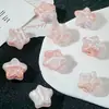 20mm crema dulce viento cinco puntas estrella tridimensional pintura al óleo degradado estrellas DIY pulsera collar de cuentas hecho a mano material