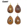 Wt-P2022 Liberação de Exportação Atacado Clássico Forma de Gota d'Água Cor de Pedra Natural Zircônia Incrustada Acessórios de Brinco Feminino