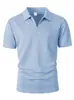 2026 Nova Blusa de Moletom Masculina de Verão Transfronteiriça Europeia e Americana Comércio Exterior Casual Gola Lapela Meio Zíper Camiseta Poio Blusa de Moletom