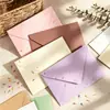 Novo produto transfronteiriço: Envelope de pétala de flor de algodão, cartão de convite colorido artístico, carta de amor, sacola de presente de felicitações para feriado