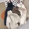 [En stock] Nueva camisa de fondo engrosada de otoño e invierno para niños y niñas, suéter para niñas, niños medianos y grandes, de moda.