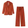 Ins estilo europeu e americano transfronteiriço 2026 nova moda elegante conjunto de top e calça casual para trabalho feminino