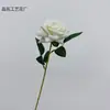 Rosa individual de terciopelo, flor artificial, 50cm, para arreglos florales de boda, decoraciones de pasillo de hotel, venta al por mayor de flores artificiales de seda