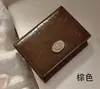 Nueva Cartera Corta Retro de Textura Agrietada de Gama Alta Portátil Simple Estilo Coreano Ranura para Múltiples Tarjetas Compacta Tarjetero de Broche