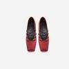 Zapatos Mary Jane de Satén Nueva Colección Primavera y Verano 2025 Punta Cuadrada con Cordones Zapatos de Ballet para Mujer Más Fáciles de Combinar Zapatos Planos de Boca Baja