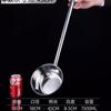 Chuangfa Colher de Água de Aço Inoxidável Grande Água Flutuante Cozinha Espessada Cabo Longo Banho Espessa Comercial Concha para Salpicar Água